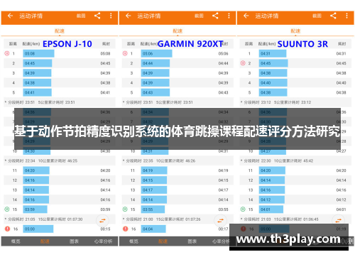 基于动作节拍精度识别系统的体育跳操课程配速评分方法研究